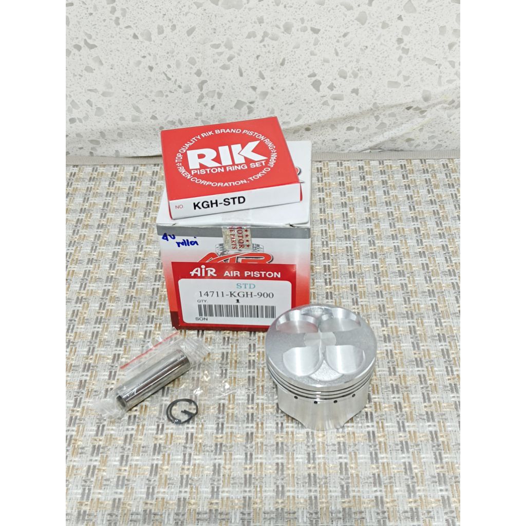 ชุดลูกสูบ โซนิค 58-62 มิลสลัก13 พร้อมหลบวาล์ว 4วาล์ว ใส่ W110i ไม่มีชักหลบวาล์ว 19/17