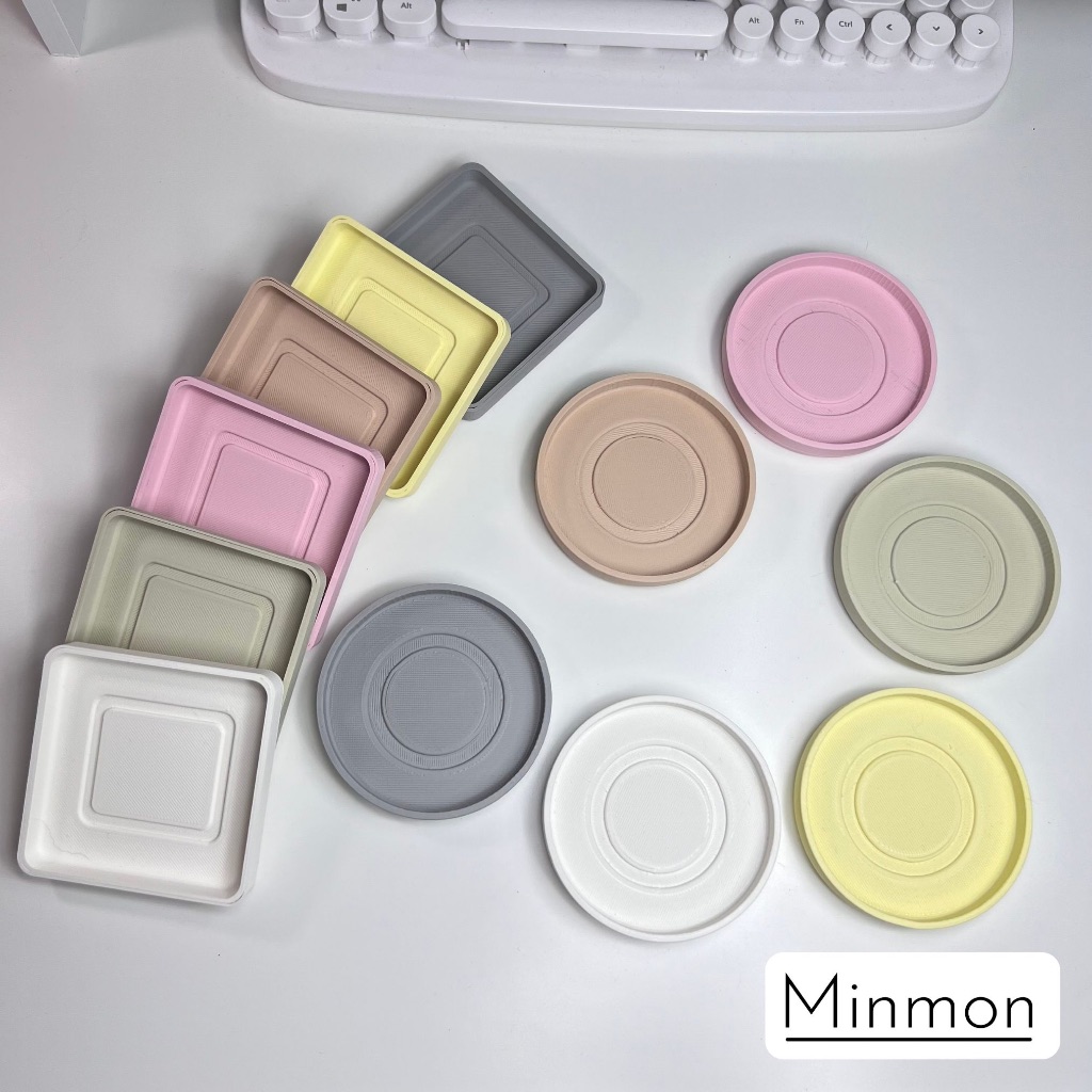 Minmon Coasters ที่รองแก้ว แผ่นรองแก้วน้ำ และของตกแต่งห้องสไตล์มินิมอล