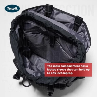 Tawii. กระเป๋าเป้ UNISEX ความจุขนาดใหญ่ 15 นิ้ว กระเป๋าโน้ตบุ๊กหลายช่อง กันน้ำและน้ำหนักเบา