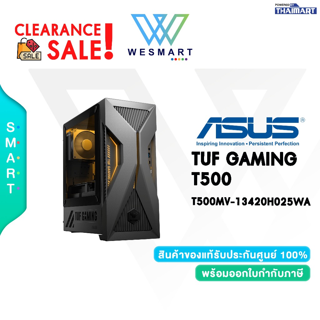 (Clearance) ASUS DESKTOP PC (คอมพิวเตอร์เกมส์) TUF GAMING T500 T500MV-13420H025WA : Demo สินค้าตัวโช