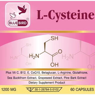 L-Cysteine Plus แอล-ซิสเทอีน พลัส ตรา บลูเบิร์ด 1200 มก. 60 แคปซูล