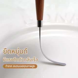 Nawoelite อุปกรณ์ทำเล็บ tools จานสี แท่งผสมสีเล็บสแตนเลส มีดถ่างสีมืออาชีพ ด้ามจับไม้แบบผสม แท่งผสมเจลเล็บ
