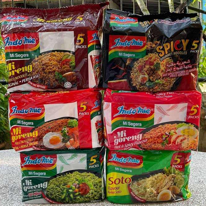 อินโดหมี่ Indomie หมี่โกเรง หมี่อินโด บะหมี่แห้ง ยกแพ็ค 5 ซอง