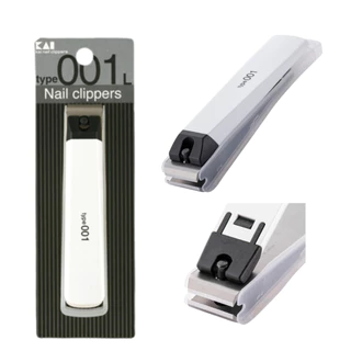 New! กรรไกรตัดเล็บ KAI Nail Clippers Type Black&White - 001 แบบใบมีดตรง น้ําหนักเบา ไม่กระเด็น อุปกรณ์ตัดเล็บ จากญี่ปุ่น