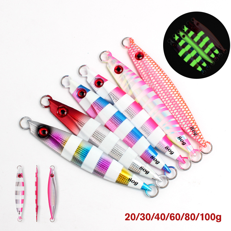 "ส่งจากไทย" 6สี เหยื่อจิ๊ก InSea เหยื่อตกปลาทะเล เหยื่อJigging เหยื่อCasting 40G 60G 80G