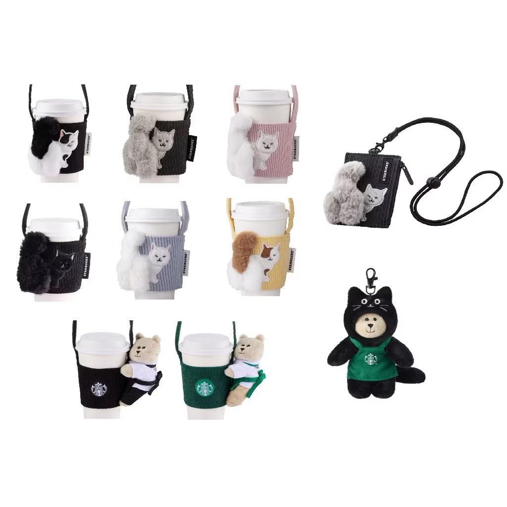 (พร้อมส่งบางรายการ✳️)🇹🇼Starbucks Taiwan สตาร์บัคส์ไต้หวัน หิ้วแก้ว Collection แมว 🐱 & หมี 🐻