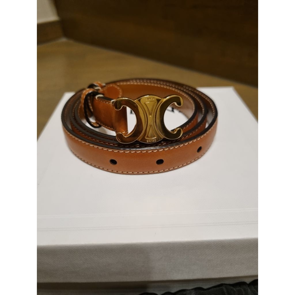 [Used]Celine belt small 80 เข็มขัดCeline