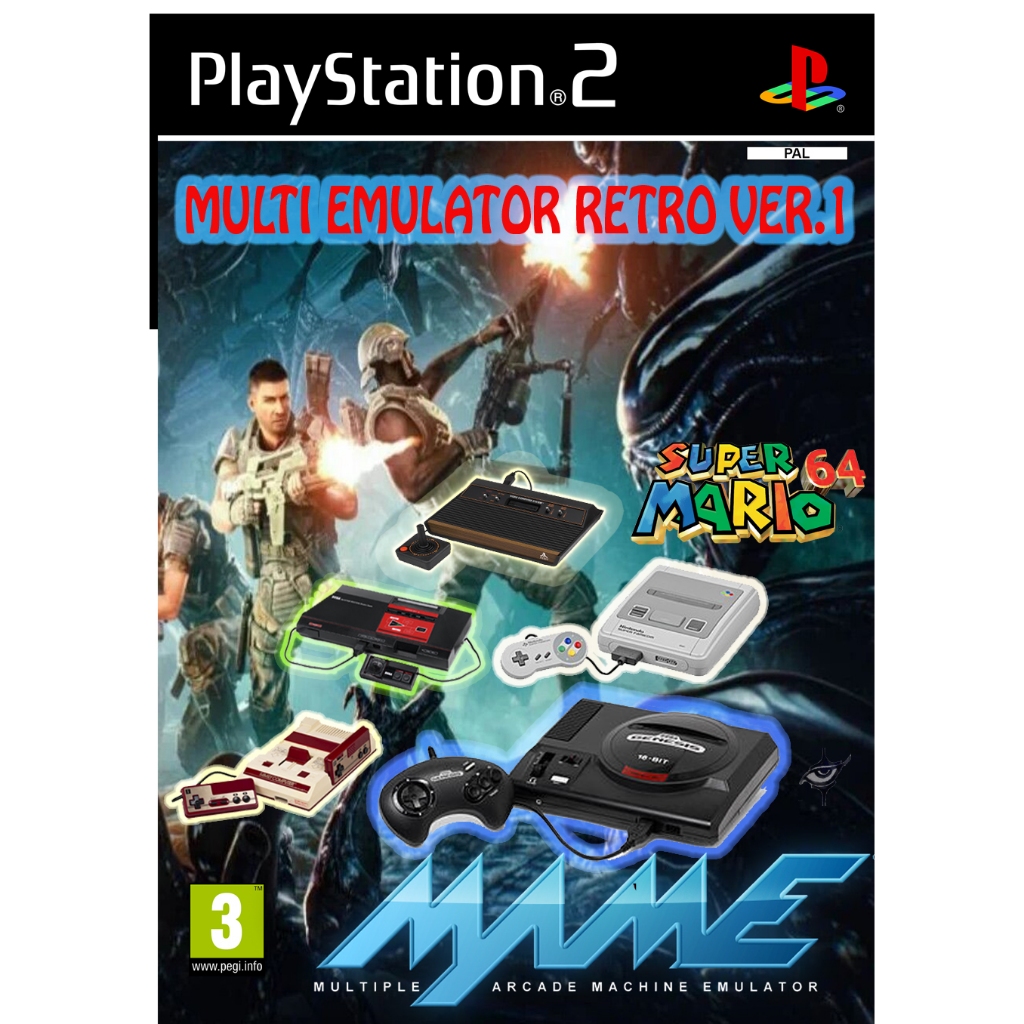 PlayStation2 -Multi Emulator Retro Ver.1 / รวมงานเกมเรโทร เล่นเกมฮิตผ่านอีมูเลเตอร์ บน Ps2