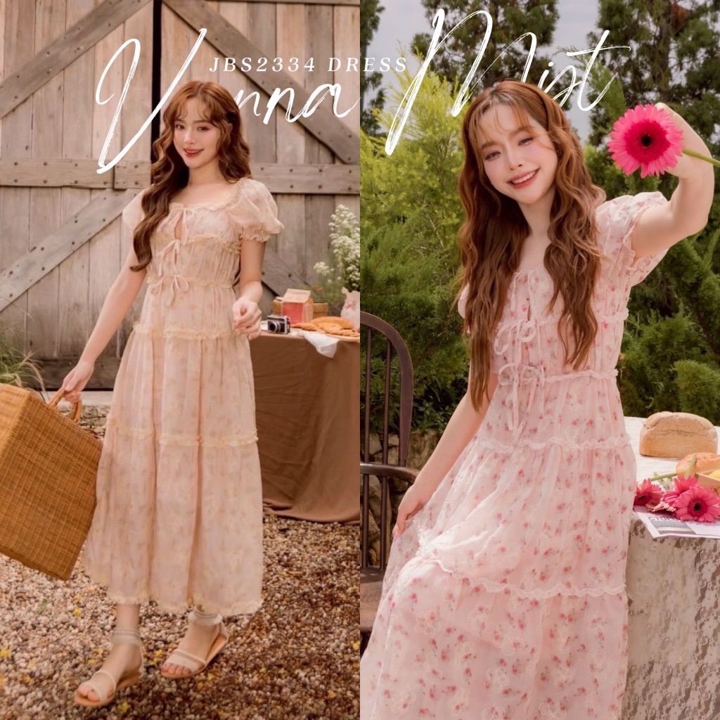 🍅JOOBS STUDIO : Size XL  แท้100% ✨Vienna Mist Dress