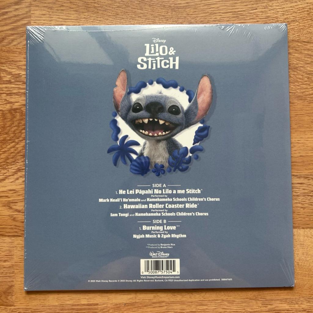 พร้อมส่ง🔥 แผ่นเสียง Vinyl LP Lilo & Stitch (Live-Action) [Picture Disc 10