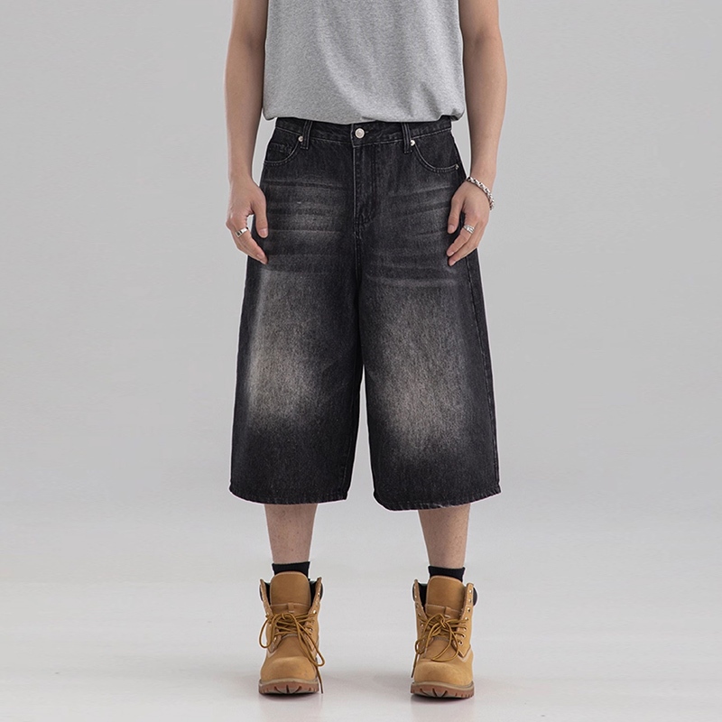 Kicks จัดส่งรวดเร็ว กางเกงขาเจ็ดส่วนใส่เย็นสบาย สีดำ ทรงตรง เหมาะสำหรับหน้าร้อน เหมาะใส่ทุกโอกาส สุดฮิต มีหลายสีให้เลือก