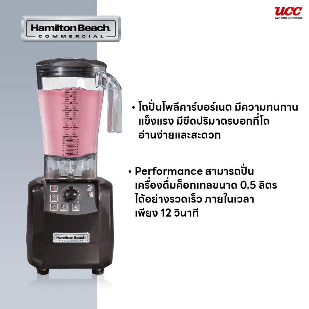 (Pre-Order 2-3 วันทำการ) Hamilton Beach Blender - HBH650-CE เครื่องปั่นสมูทตี้