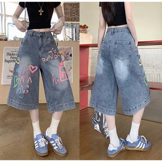 พร้อมส่ง S-10XL กางเกงยีนส์ 7 ส่วน 4 กระเป๋า  ยีนส์นิ่มสกรีน…