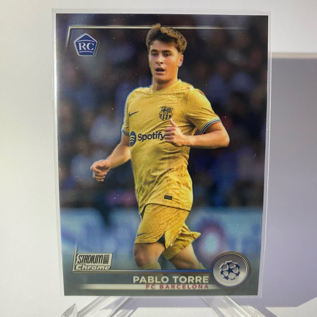 การ์ดนักฟุตบอล PABLO TORRE, RC, BARCELONA, TOPPS STADIUM 2023