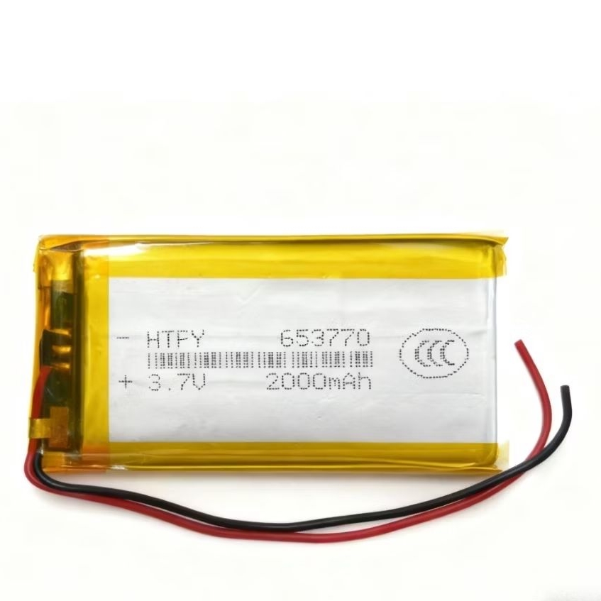 แบตเตอรี่3.7v 2000mah.（653770）