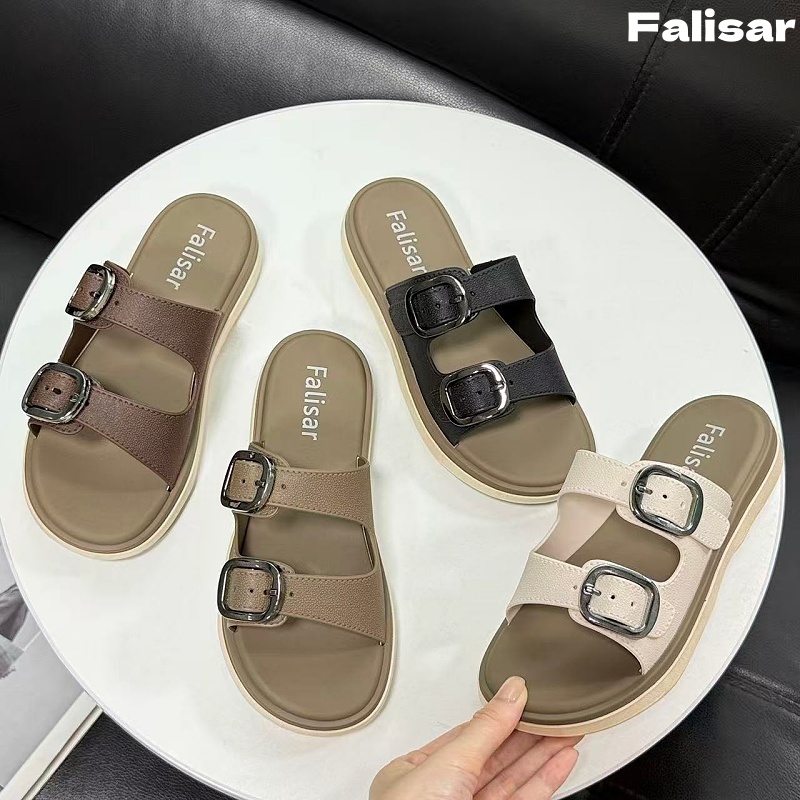 Falisar แตะหญิง ลายเกาหลี กันน้ำป้องกันลื่น ส้นสูง 3 ซม 4 สีสวยงาม ไซส์ 37-41 พร้อมส่ง รุ่น 2993-1