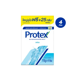 Protex สบู่ก้อน/สบู่ โพรเทคส์ เฟรช 115 กรัม รวม 4 ก้อน ให้ความรู้สึกสดชื่น Protex Fresh Bar Soap 115g x 4 pieces