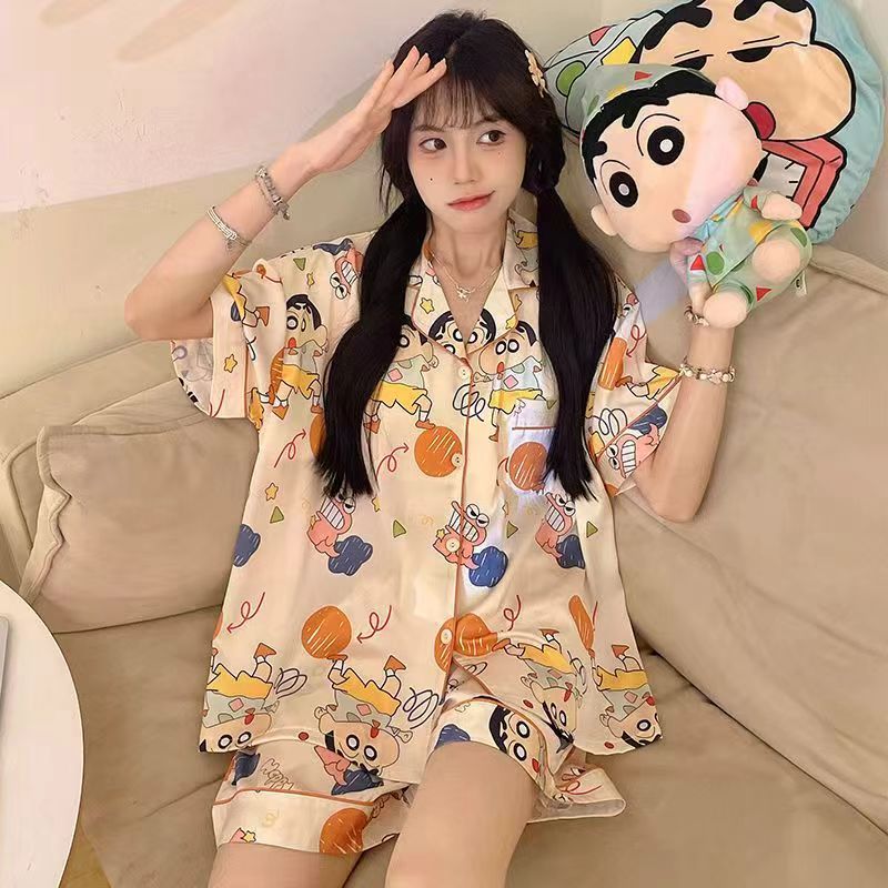 ZZ HOME เซทชุดนอนผู้หญิง ลายการ์ตูนน่ารัก  สไตล์เเฟชั่น เนื้อผ้าคุณภาพดี ผ้านุ่มนิ่มใส่สบาย สินค้าพร้อมจัดส่งจากไทย - รูปที่ 4
