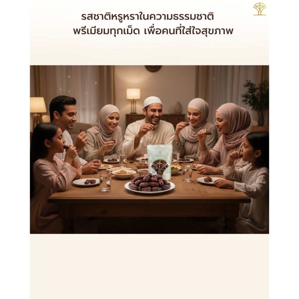 อินทผลัมเพียรอมมาลิก Fareeda หอม หวานจากธรรมชาติ ถุงซิปล็อคขนาด 500g. - รูปที่ 4