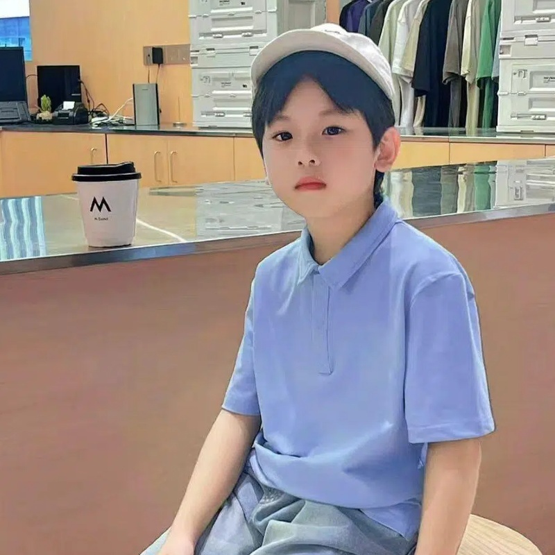 เสื้อโปโลเด็กสีเรียบ ดีไซน์เกาหลีระดับพรีเมียม เนื้อผ้ามีความยืดหยุ่น ใส่สบายผิว ดูแลง่ายไม่ยับง่าย เหมาะกับทุกโอกาส - รูปที่ 3