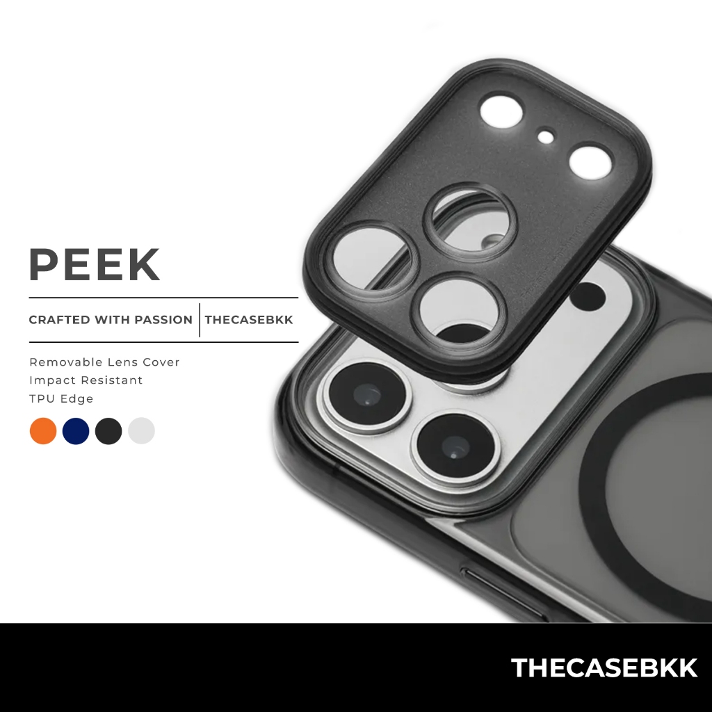PEEK Design เคสไอโฟน17 THECASEBKK เคสกันกระแทก iPhone Case Detachable Lens Cover