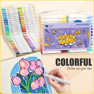 ปากกา Acrylic Marker ครบเซ็ต 12/24/36สี 【เหมาะสำหรับงานDIY】ป…