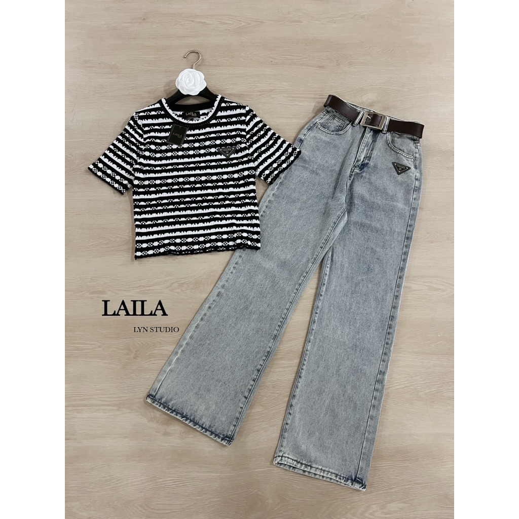 setเสื้อไหมพรมกับกางเกงยีนส์ ชุดไปเที่ยว Laila ราคา ถูกที่สุด ดีลบีเคเค แกลเลอรีภาพที่ 5