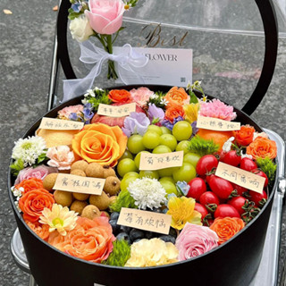 Huazhongqing อะคริลิคขนาดใหญ่รอบกล่องของขวัญการจัดดอกไม้ดอกไ…