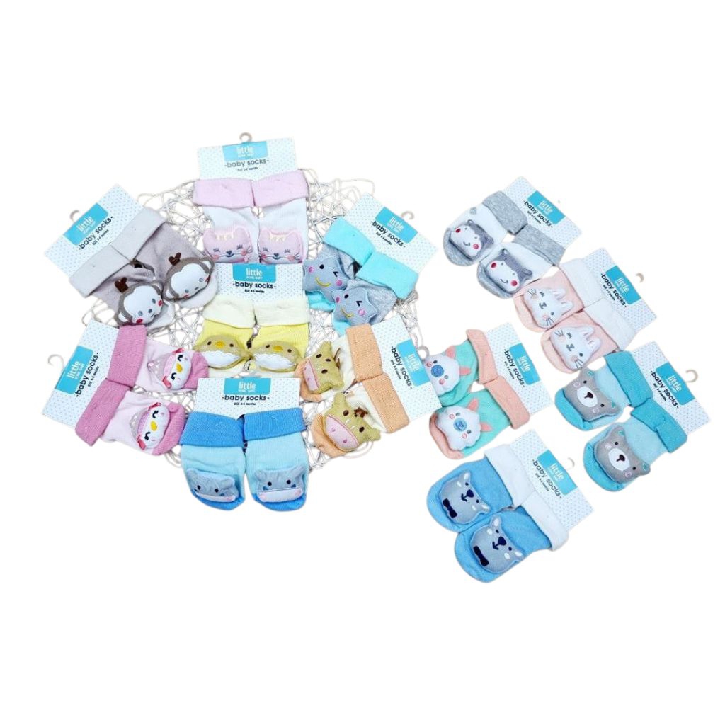 Little Home Baby ถุงเท้าเด็กช่วงวัย แรกเกิด - 6 เดือน มีกันลื่น ผ้าคอตตอนเกรดเอ