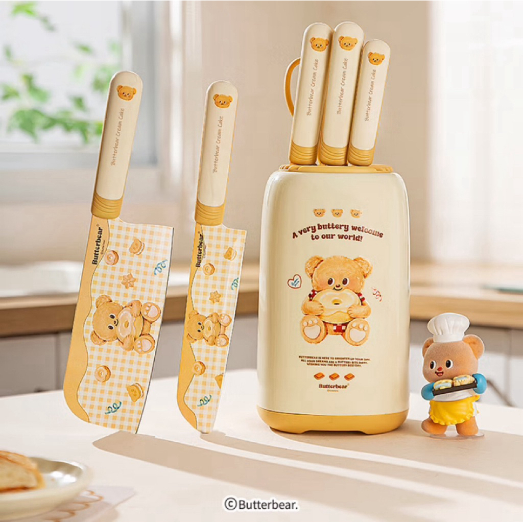 Modern Sweet HomexButterbear Knife Kitchen Set เซทมีดทำคร้ว น้องเนย บัตเตอร์แบร์ ของแท้100%