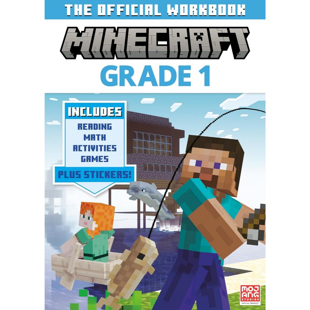 Minecraft Workbook Grade1 [Original ลิขสิทธิ์แท้ 💯]ส่งด่วน🚚 Math Reading Activities Games for Age6 -