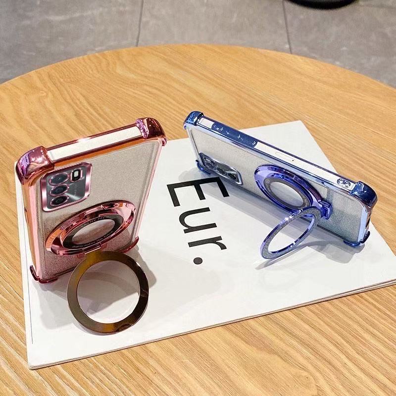 ส่งด่วน เคสใสขอบสี สำหรับ VIVO Y21 Y33S Y33T T1X กระกันแทก4มุม ตั้งได้  ขอบสี หรูหรา E2 - รูปที่ 6