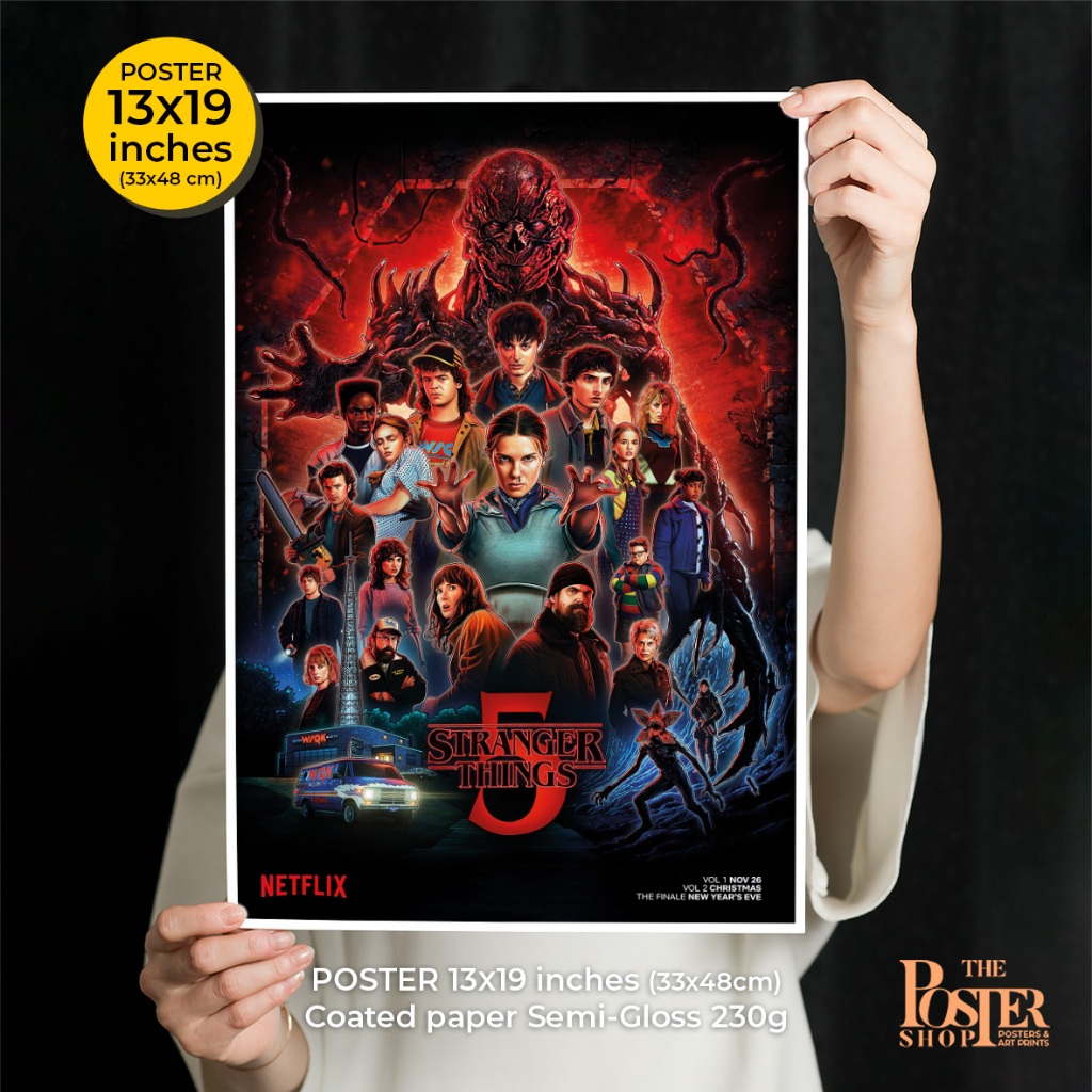 Stranger Things Poster SS 5 โปสเตอร์สเตรนเจอร์ ธิงส์ ซีซั่น 5 ขนาด 33x48 cm มีสินค้าพร้อมส่ง