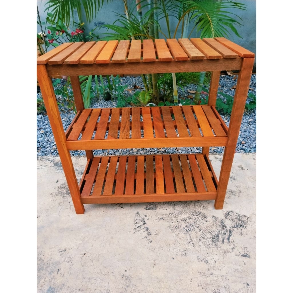 ส่งฟรี ชั้นวางของไม้ รท.3 ประกอบเรียบร้อยพร้อมใช้งาน 60 * 30 * 60 ซม
