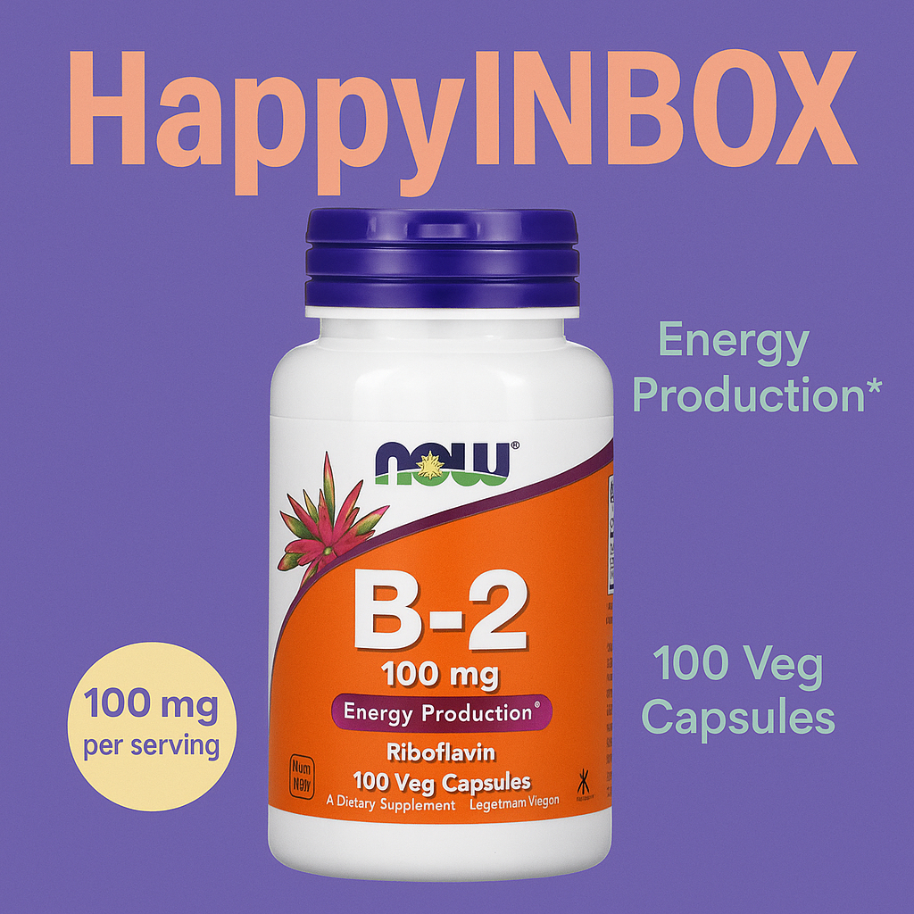 NOW Foods Vitamin B-2 100mg 100 Veg Capsules