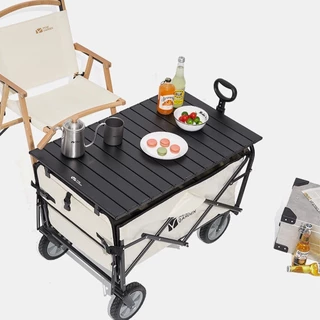 Mobi GARDEN รถเข็นแคมป์ปิ้ง รถเข็น รถเข็นพับได้ ขนาดใหญ่ ความจุ Wagon แบบพกพา ที่จับกระเป๋าเดินทาง ช้อปปิ้ง