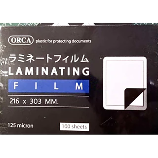 พลาสติกเคลือบบัตรA4 (ORCA)125 ไมครอน ขนาด 216x303มม.(100แผ่น)