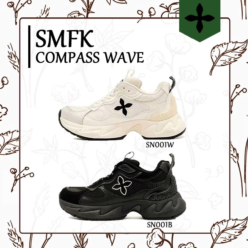 【ของแท้ 100%】รองเท้า รองเท้าผู้หญิง SMFK COMPASS WAVE แฟชั่น รองเท้าลำลองผู้หญิง