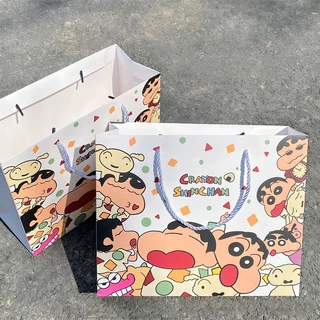 ส่งจากไทย CrayonShinchan ถุงของขวัญ ถุงกระดาษใส่ของรับไหว้ ถุงของขวัญวันเกิด ถุงกระดาษหูหิ้ว