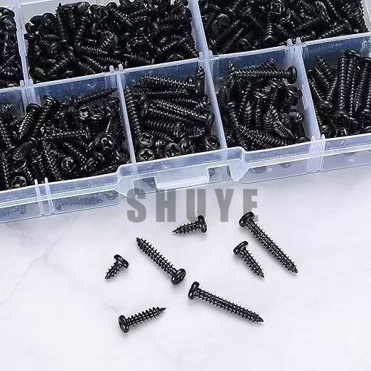 SHUYE ชุดสกรูหัวกระทะ M3 สกรูงานไม้ 500 ชิ้น ทนทาน ครบทุกงาน DIY