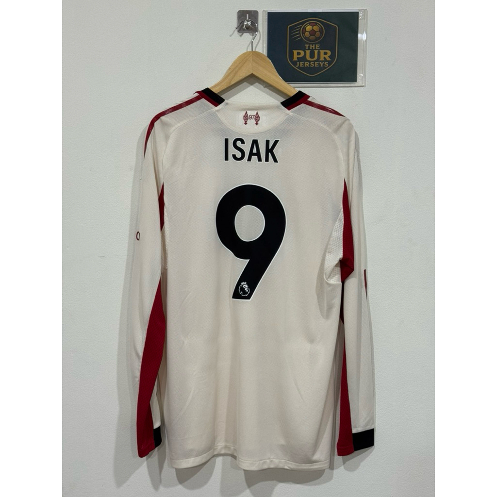ของแท้ 100% เสื้อ Liverpool Away 2025/26 Player มือ 1 ป้ายห้อย ชื่อ เบอร์ ISAK