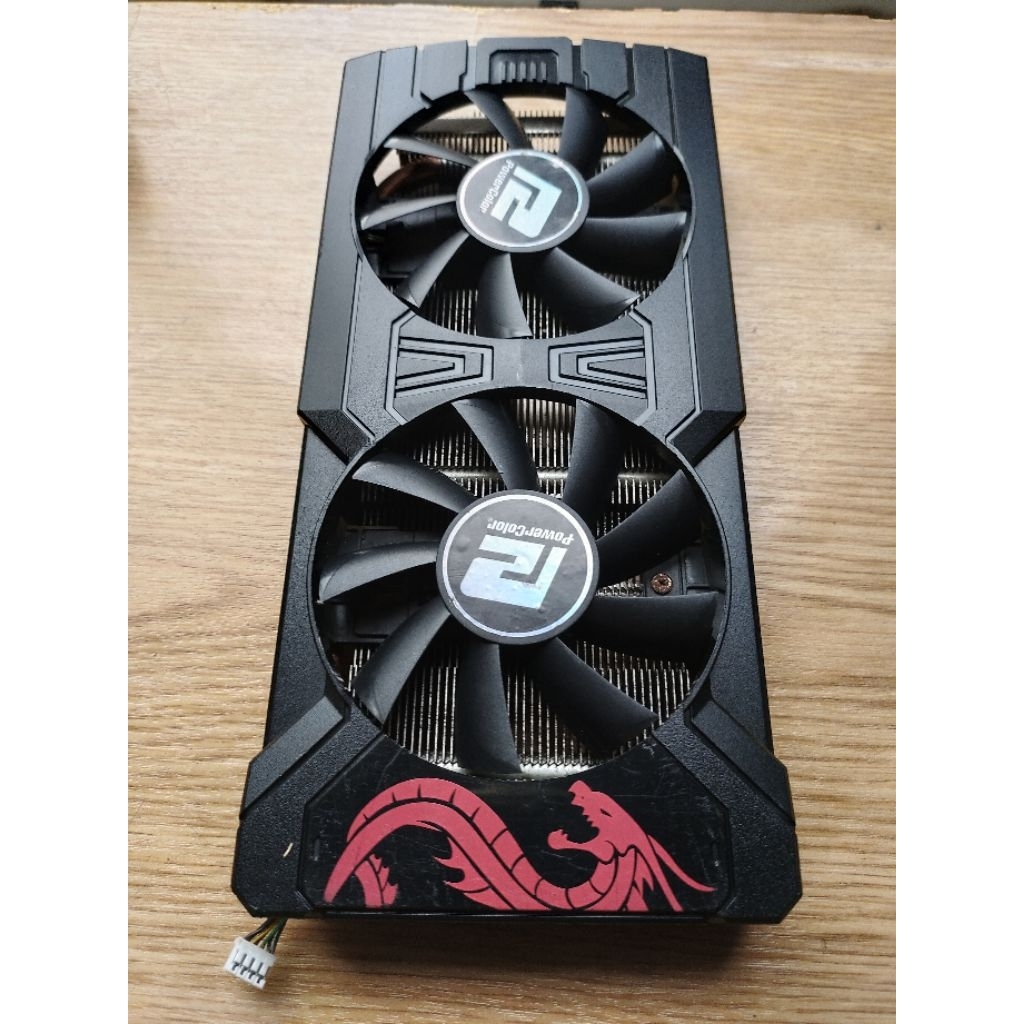 ชุดซิ้งและพัดลมการ์ดจอมือสอง POWERCOLOR RED DRAGON RX470 GAMING / MINING