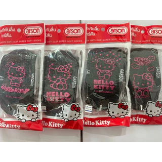 (ขอบิลเบิกรร.ทักแชท)(ราคาต่อ1คู่)Carson-HellokittyPinkถุงเท้านักเรียนยี่ห้อcarsonลายลิขสิทธิ์แท้ข้อสั้นกันลื่นพื้นสีชมพู