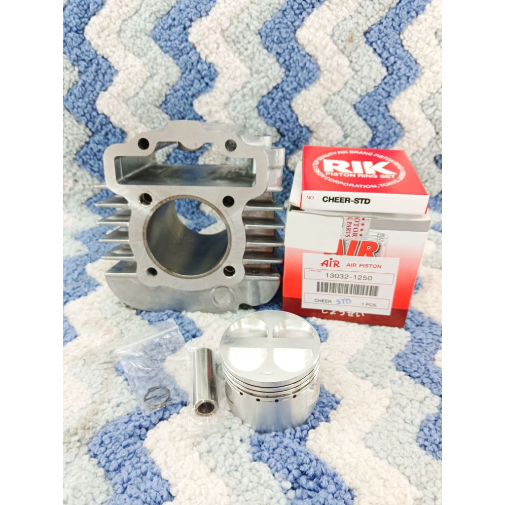 ชุดเสื้อพร้อมลูก W110i ลูก53-54 พร้อมหลบวาล์ว 4วาล์วพร้อมแหวน/สลัก/กิ๊บล็อค