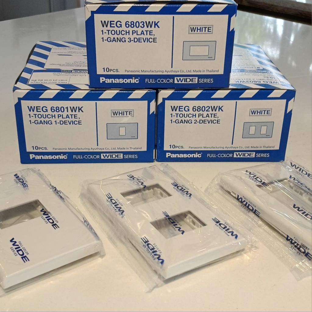 Panasonic หน้ากากสีขาว 1ช่อง 2ช่อง 3ช่อง WEG6801wk WEG6802wk WEG6803wk