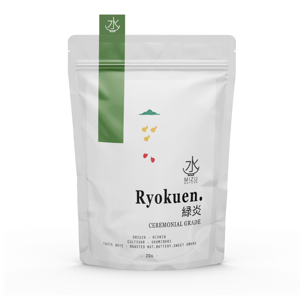 Mizumatcha | ผงมัทฉะเกรดพิธีการ เรียวคุเอ็น | RYOKUEN Matcha Ceremonial | เทสโน๊ต Roasted Nut , Buttery, Sweet Umami