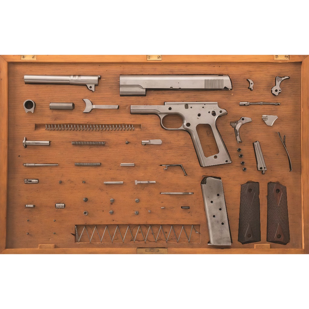 ชิ้นส่วน 1911 ที่มีความแม่นยำสูง การผลิตซ้ำที่แม่นยำ 98% ชั้นวางเก็บโมเดล 1911 แบบโลหะ รุ่นอัพเกรด พ