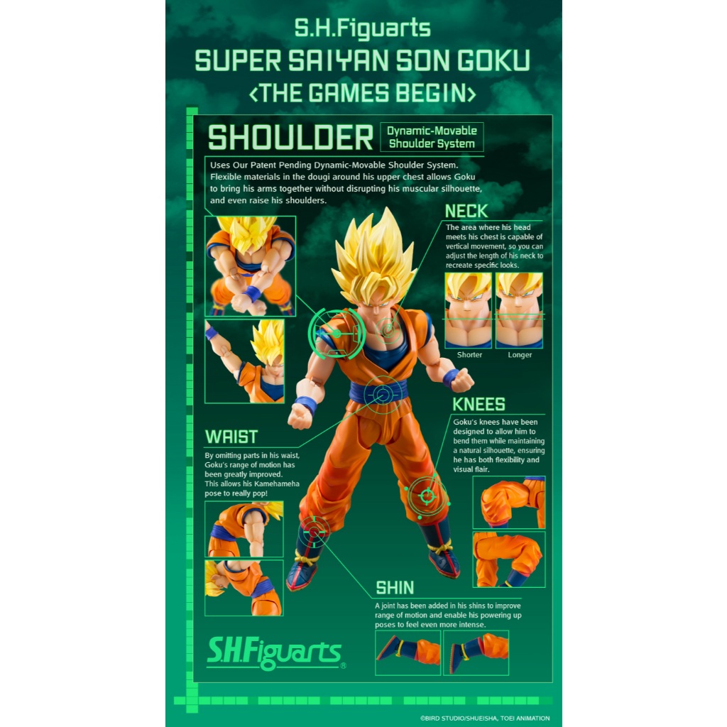 S.H.Figuarts  dragonball z SUPER SAIYAN SON GOKU <THE GAMES BEGIN> ของใหม่ พร้อมส่ง