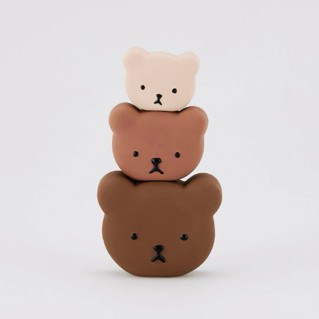[พร้อมส่ง] AHAHLAND Bear Family Latex Squeaky Toy ของเล่นบีบมีเสียง ยางพาราธรรมชาติ 100%