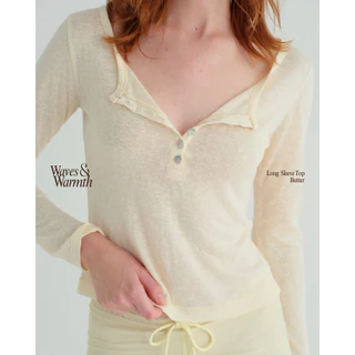 when.we.summer - Waves&Warmth Long Sleeve Top (-เฉพาะเสื้อ-) *พร้อมส่ง*